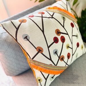 Vibrant Branch Design Accent Pillow